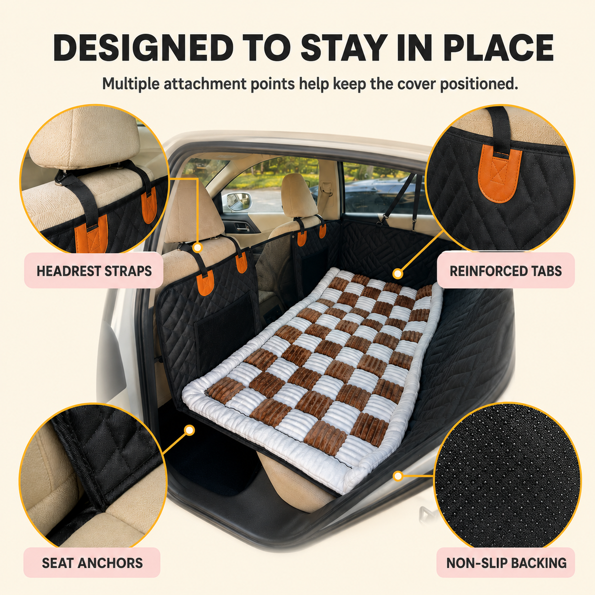 Hard Bottom Dog Car Seat Cover
